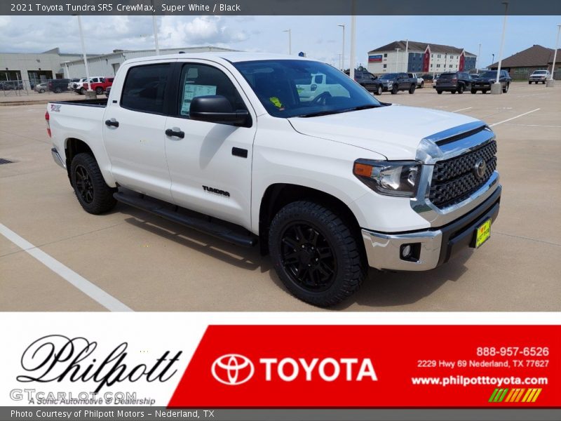 Super White / Black 2021 Toyota Tundra SR5 CrewMax