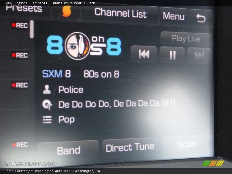 Quartz White Pearl / Black 2018 Hyundai Elantra SEL