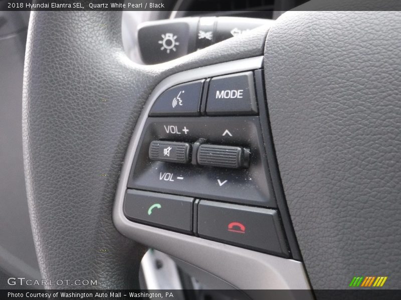 Quartz White Pearl / Black 2018 Hyundai Elantra SEL