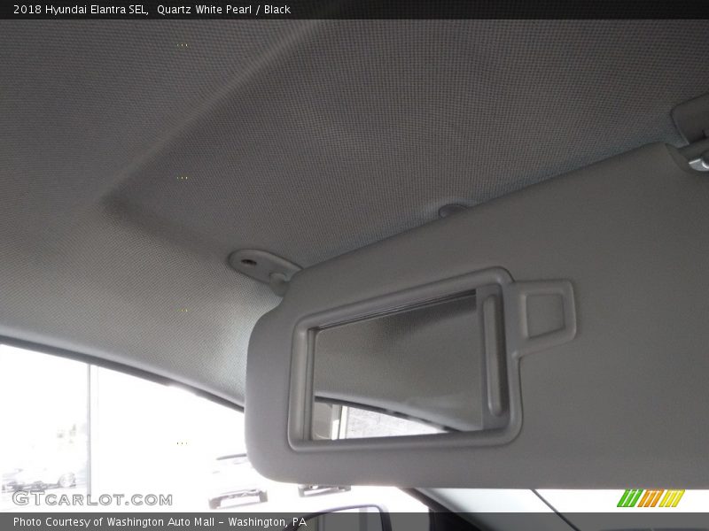 Quartz White Pearl / Black 2018 Hyundai Elantra SEL