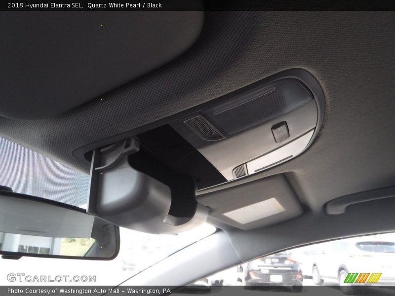 Quartz White Pearl / Black 2018 Hyundai Elantra SEL