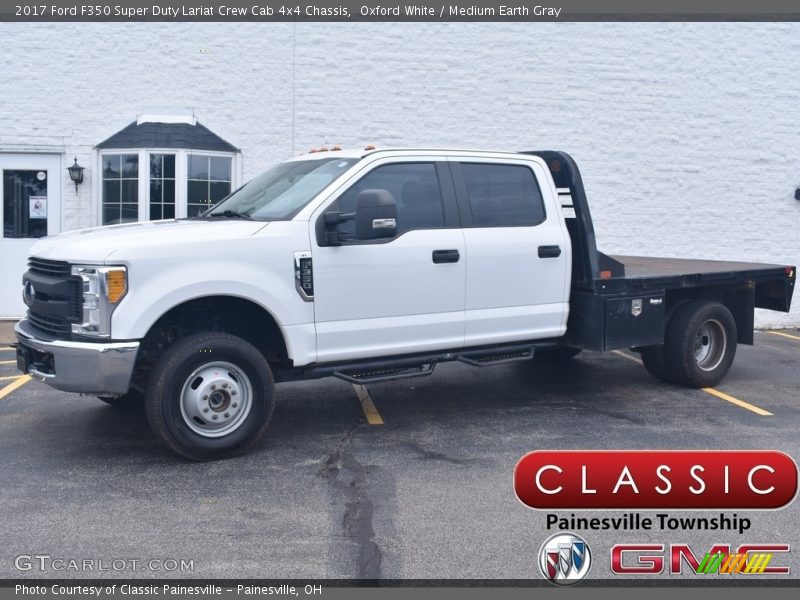 Oxford White / Medium Earth Gray 2017 Ford F350 Super Duty Lariat Crew Cab 4x4 Chassis