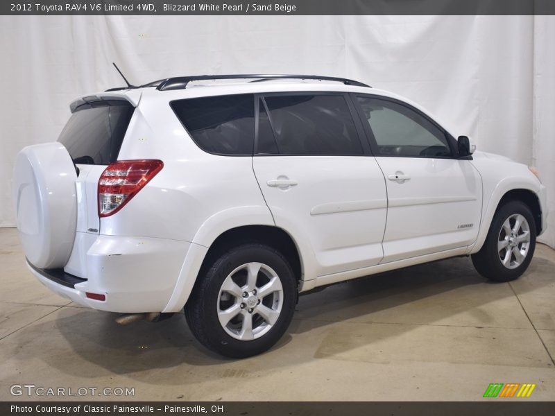 Blizzard White Pearl / Sand Beige 2012 Toyota RAV4 V6 Limited 4WD