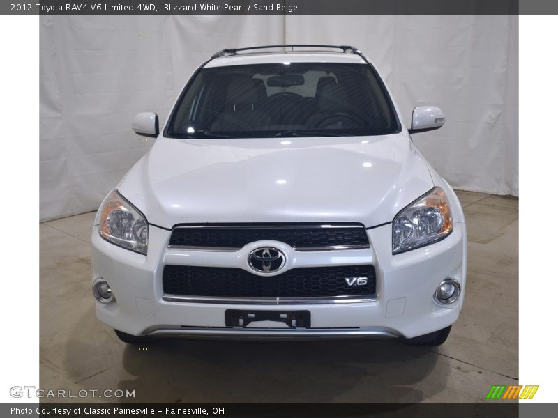 Blizzard White Pearl / Sand Beige 2012 Toyota RAV4 V6 Limited 4WD