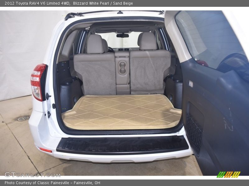 Blizzard White Pearl / Sand Beige 2012 Toyota RAV4 V6 Limited 4WD