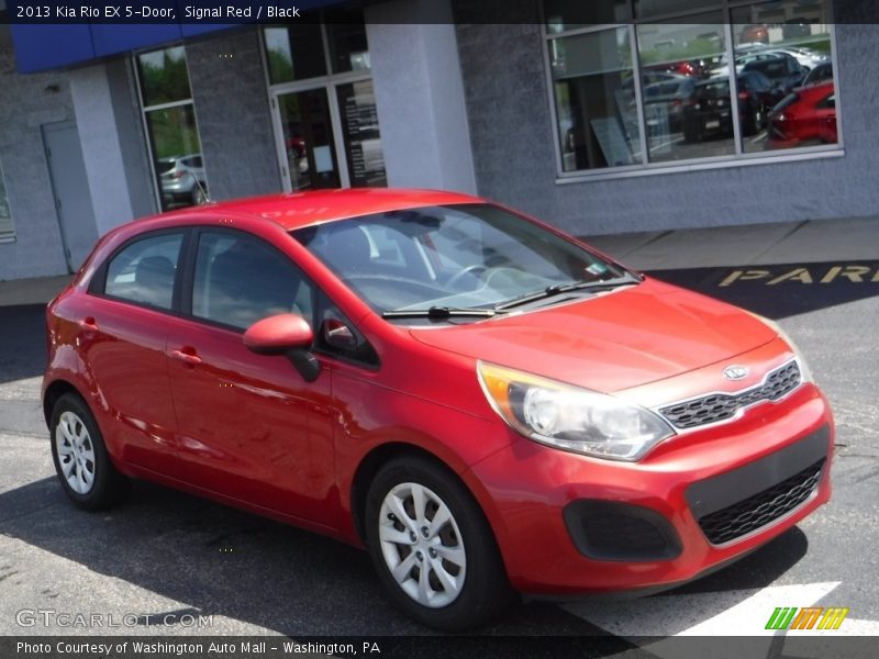 Signal Red / Black 2013 Kia Rio EX 5-Door