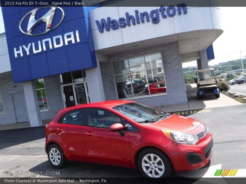 Signal Red / Black 2013 Kia Rio EX 5-Door