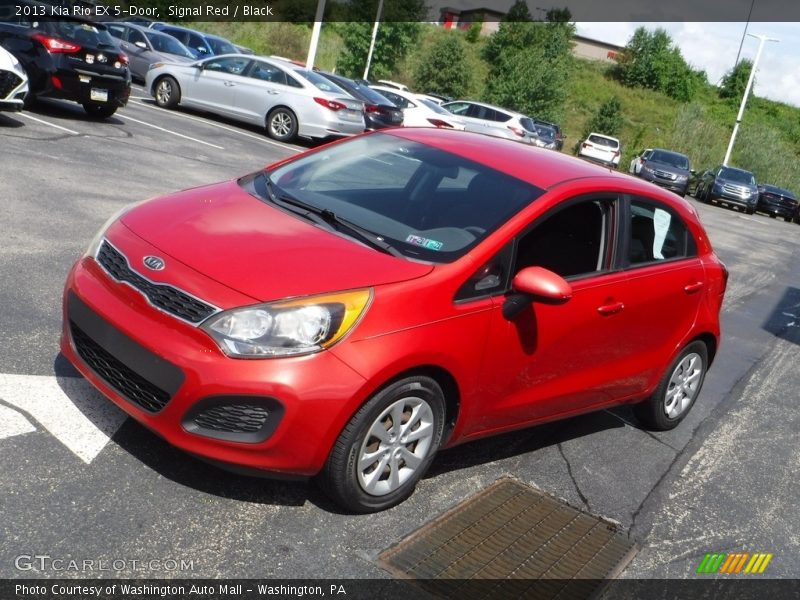 Signal Red / Black 2013 Kia Rio EX 5-Door