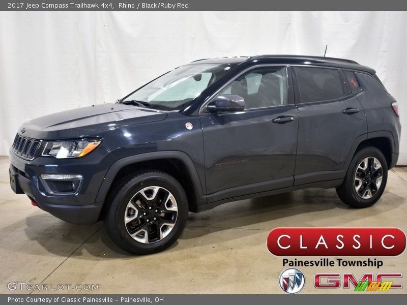 Rhino / Black/Ruby Red 2017 Jeep Compass Trailhawk 4x4