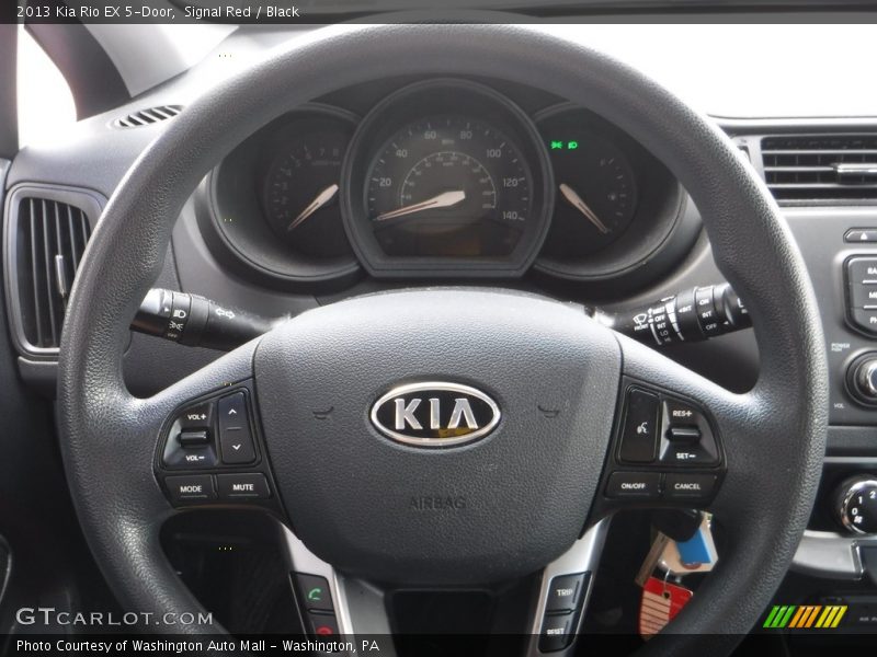 Signal Red / Black 2013 Kia Rio EX 5-Door