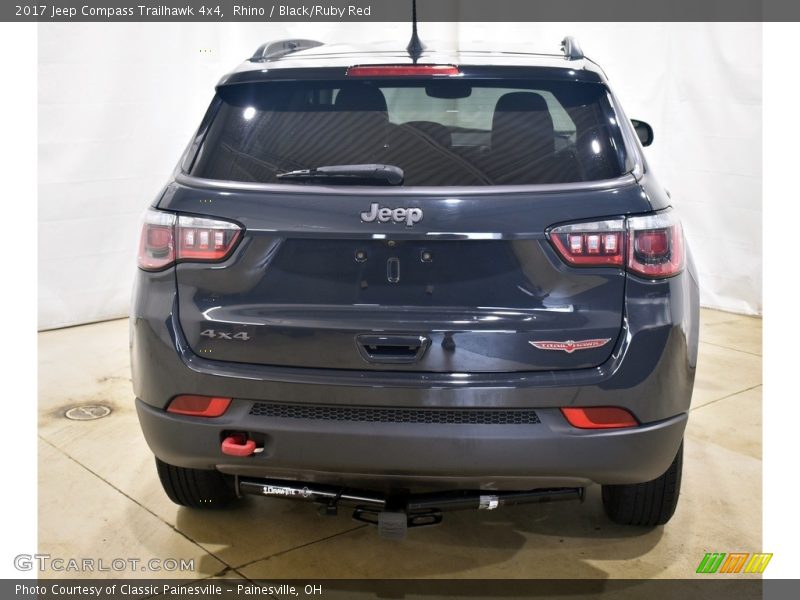 Rhino / Black/Ruby Red 2017 Jeep Compass Trailhawk 4x4