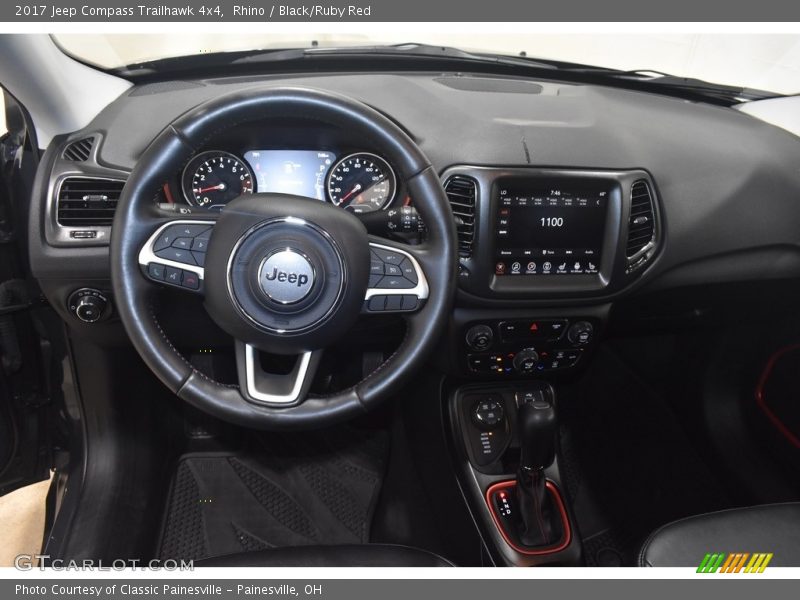 Rhino / Black/Ruby Red 2017 Jeep Compass Trailhawk 4x4