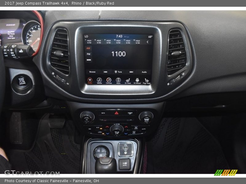 Rhino / Black/Ruby Red 2017 Jeep Compass Trailhawk 4x4