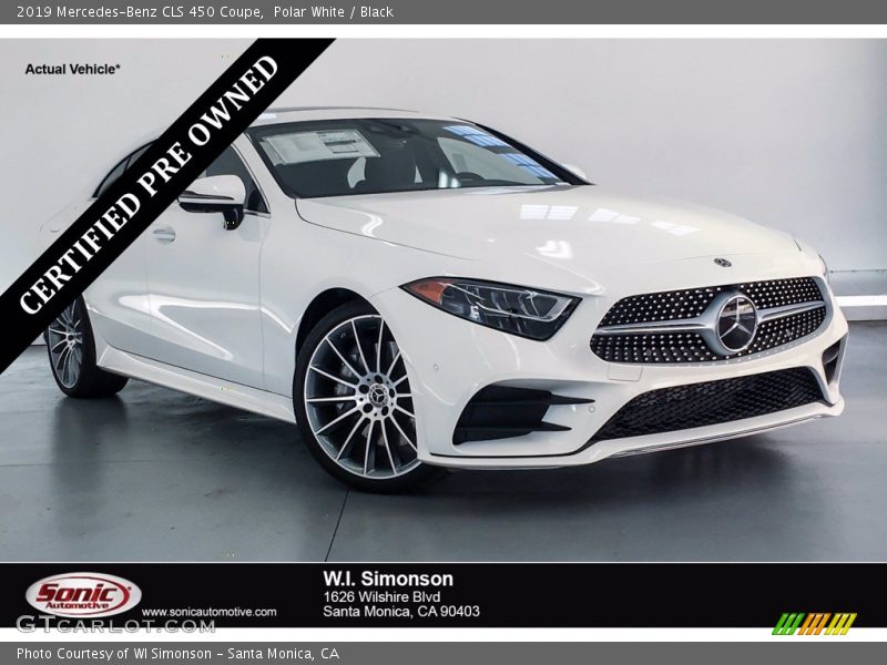 Polar White / Black 2019 Mercedes-Benz CLS 450 Coupe