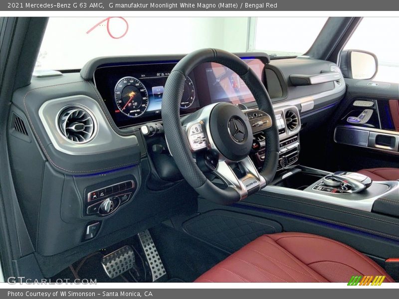 G manufaktur Moonlight White Magno (Matte) / Bengal Red 2021 Mercedes-Benz G 63 AMG
