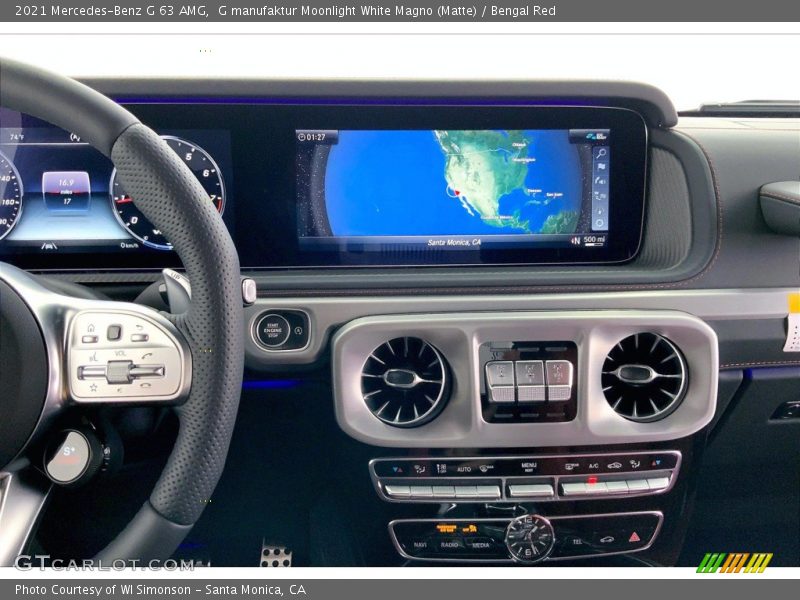 G manufaktur Moonlight White Magno (Matte) / Bengal Red 2021 Mercedes-Benz G 63 AMG