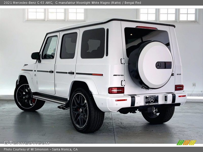G manufaktur Moonlight White Magno (Matte) / Bengal Red 2021 Mercedes-Benz G 63 AMG