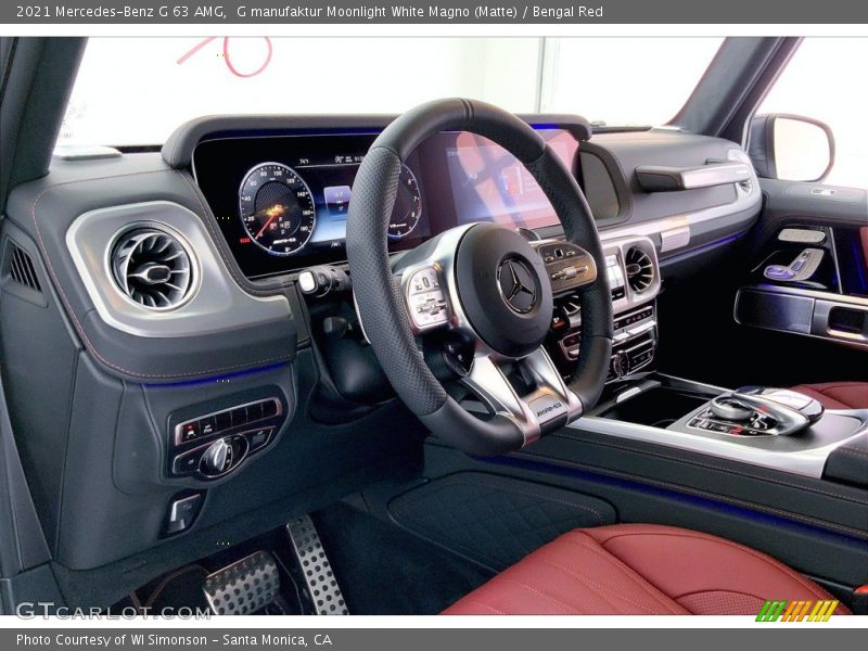G manufaktur Moonlight White Magno (Matte) / Bengal Red 2021 Mercedes-Benz G 63 AMG