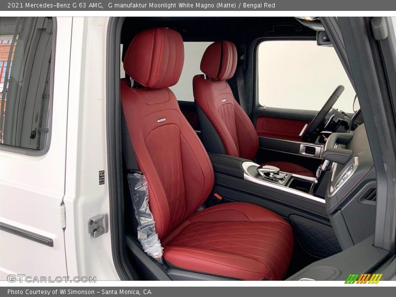 G manufaktur Moonlight White Magno (Matte) / Bengal Red 2021 Mercedes-Benz G 63 AMG