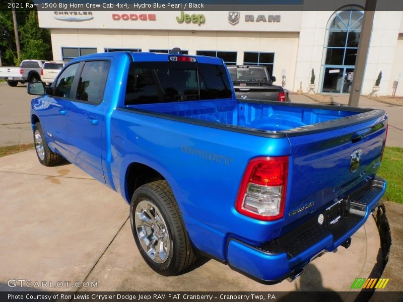 Hydro Blue Pearl / Black 2021 Ram 1500 Big Horn Crew Cab 4x4