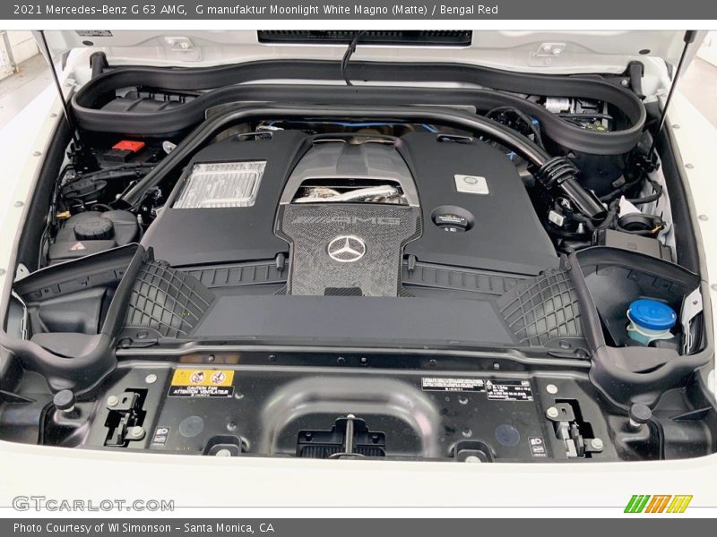 G manufaktur Moonlight White Magno (Matte) / Bengal Red 2021 Mercedes-Benz G 63 AMG