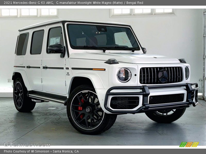 G manufaktur Moonlight White Magno (Matte) / Bengal Red 2021 Mercedes-Benz G 63 AMG