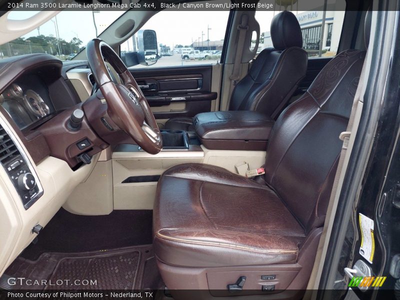 Front Seat of 2014 3500 Laramie Longhorn Mega Cab 4x4