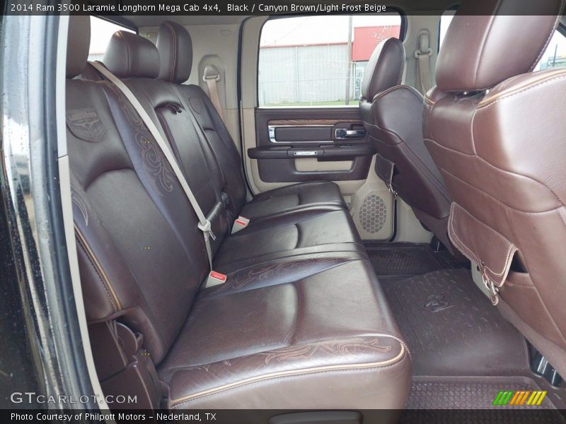 Rear Seat of 2014 3500 Laramie Longhorn Mega Cab 4x4