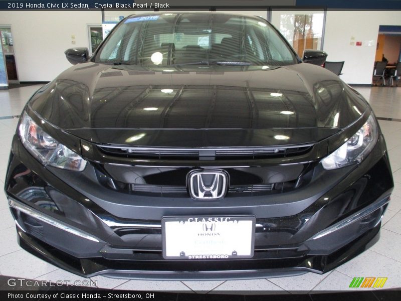 Crystal Black Pearl / Black 2019 Honda Civic LX Sedan