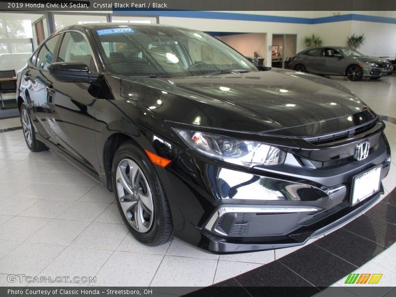 Crystal Black Pearl / Black 2019 Honda Civic LX Sedan