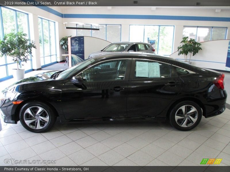 Crystal Black Pearl / Black 2019 Honda Civic LX Sedan