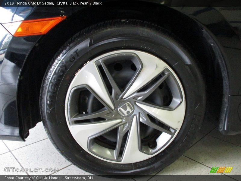 Crystal Black Pearl / Black 2019 Honda Civic LX Sedan