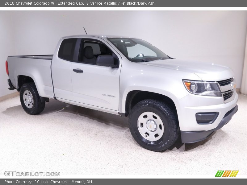 Silver Ice Metallic / Jet Black/Dark Ash 2018 Chevrolet Colorado WT Extended Cab