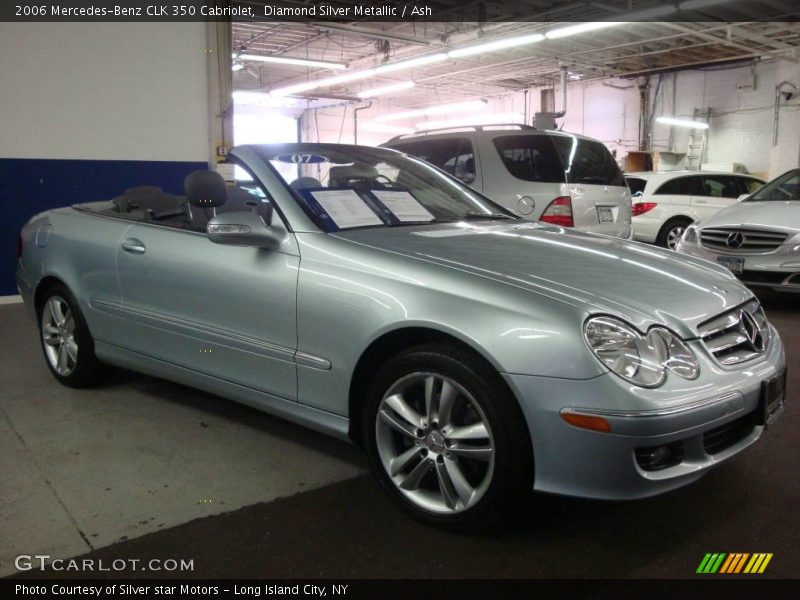 Diamond Silver Metallic / Ash 2006 Mercedes-Benz CLK 350 Cabriolet