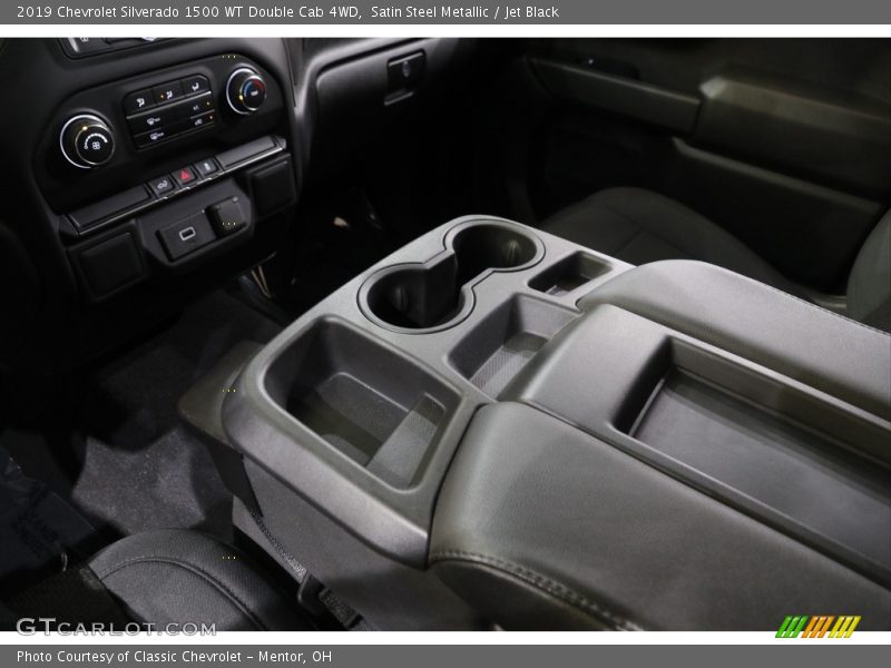 Satin Steel Metallic / Jet Black 2019 Chevrolet Silverado 1500 WT Double Cab 4WD