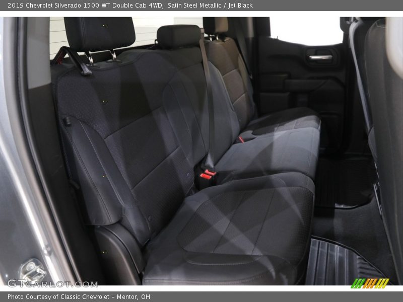 Satin Steel Metallic / Jet Black 2019 Chevrolet Silverado 1500 WT Double Cab 4WD