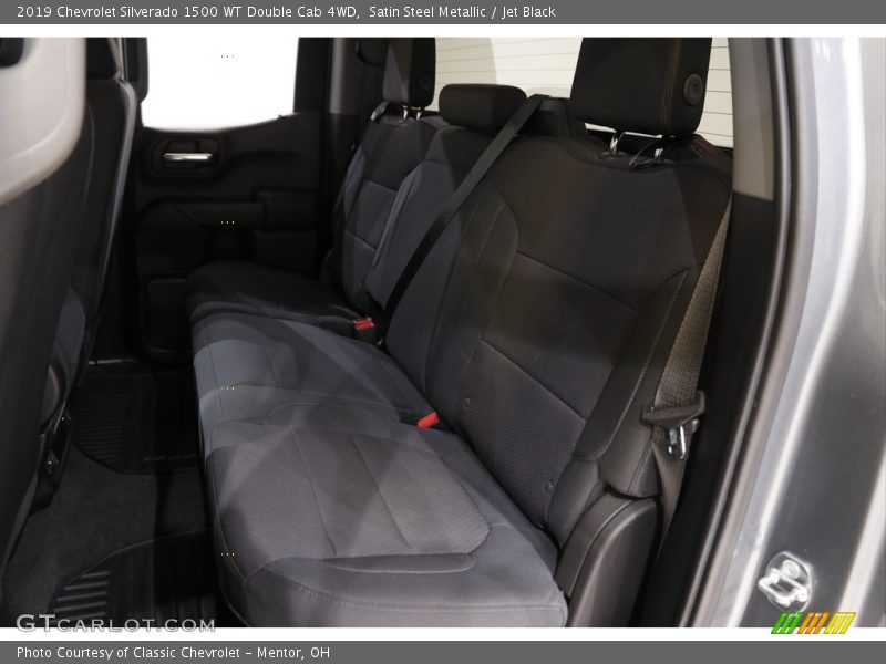 Satin Steel Metallic / Jet Black 2019 Chevrolet Silverado 1500 WT Double Cab 4WD