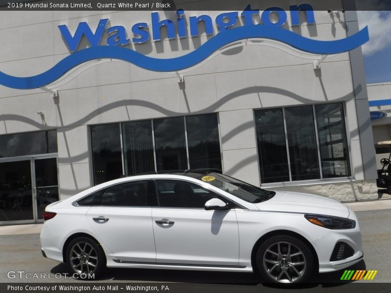 Quartz White Pearl / Black 2019 Hyundai Sonata Limited