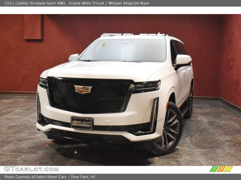 Crystal White Tricoat / Whisper Beige/Jet Black 2021 Cadillac Escalade Sport 4WD