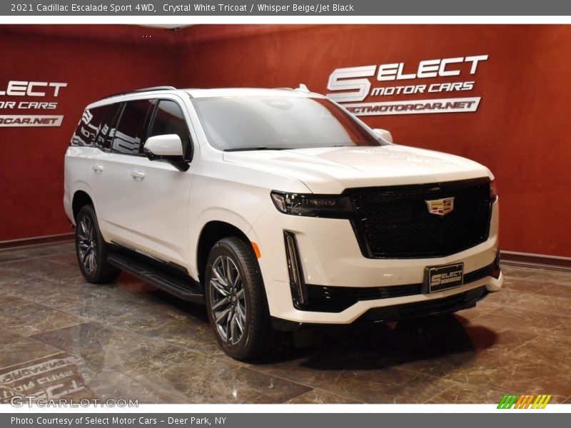 Crystal White Tricoat / Whisper Beige/Jet Black 2021 Cadillac Escalade Sport 4WD