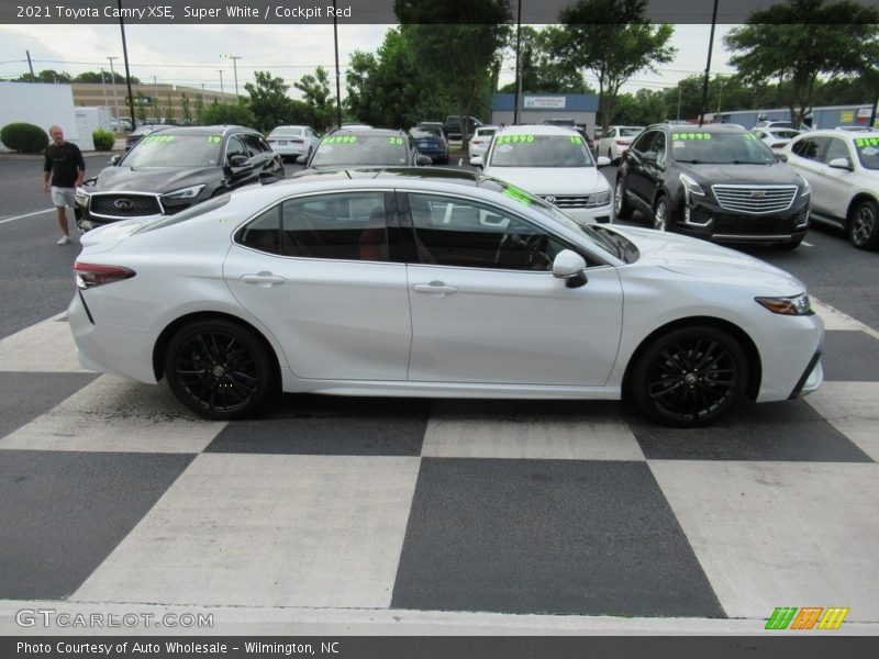 Super White / Cockpit Red 2021 Toyota Camry XSE