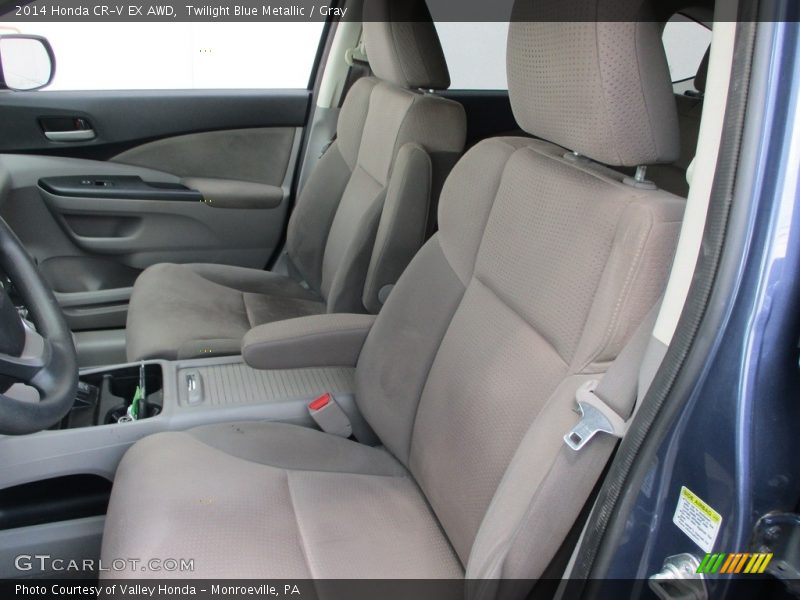 Twilight Blue Metallic / Gray 2014 Honda CR-V EX AWD