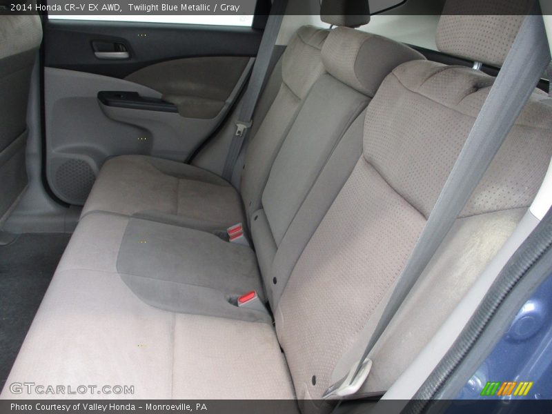 Twilight Blue Metallic / Gray 2014 Honda CR-V EX AWD