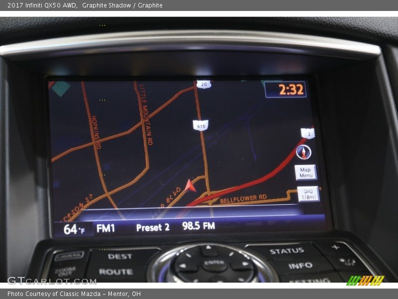 Navigation of 2017 QX50 AWD