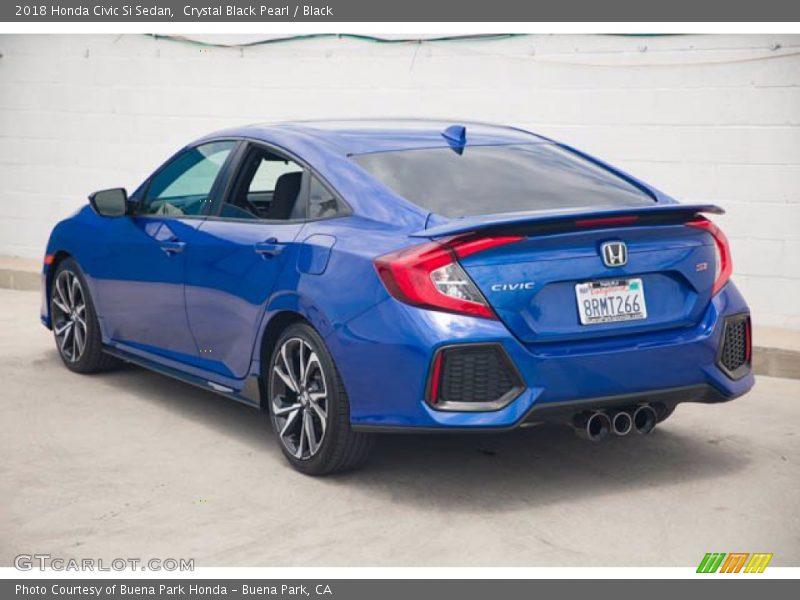 Crystal Black Pearl / Black 2018 Honda Civic Si Sedan