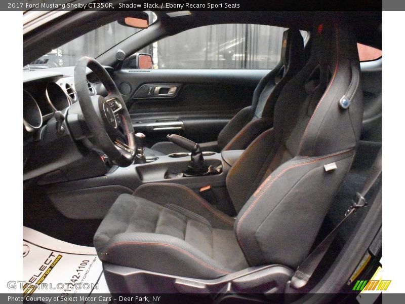 Front Seat of 2017 Mustang Shelby GT350R