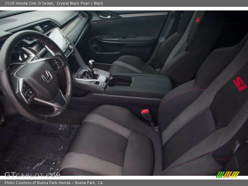 Crystal Black Pearl / Black 2018 Honda Civic Si Sedan