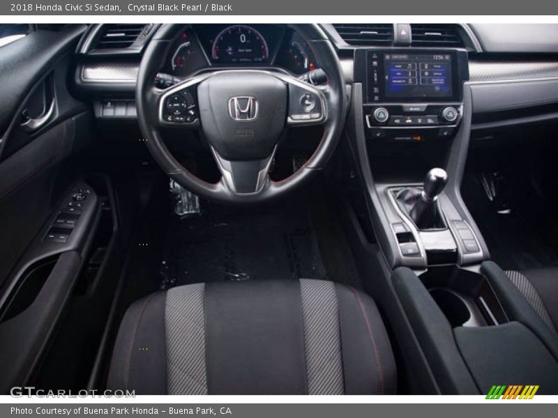 Crystal Black Pearl / Black 2018 Honda Civic Si Sedan