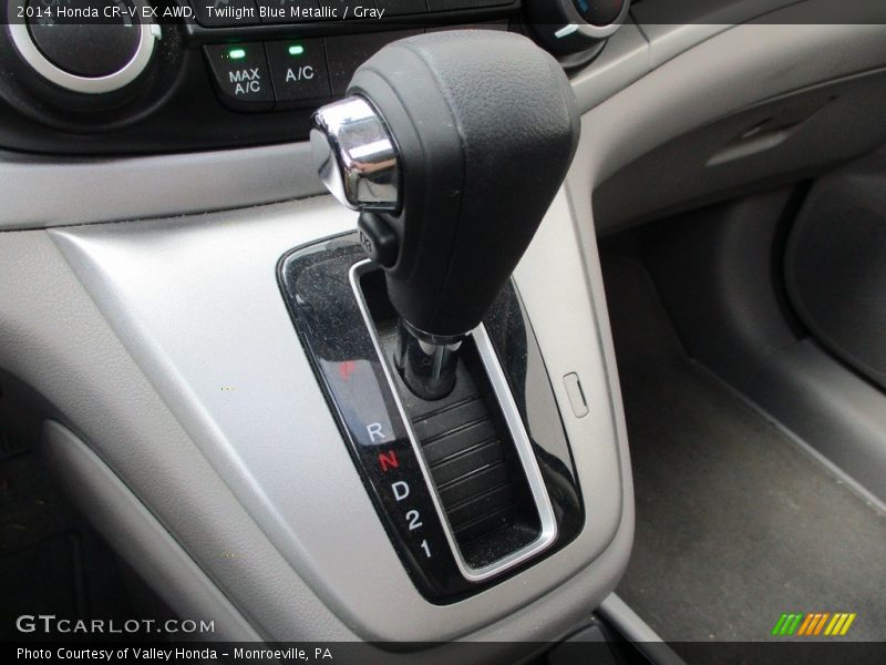 Twilight Blue Metallic / Gray 2014 Honda CR-V EX AWD