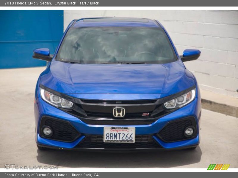 Crystal Black Pearl / Black 2018 Honda Civic Si Sedan